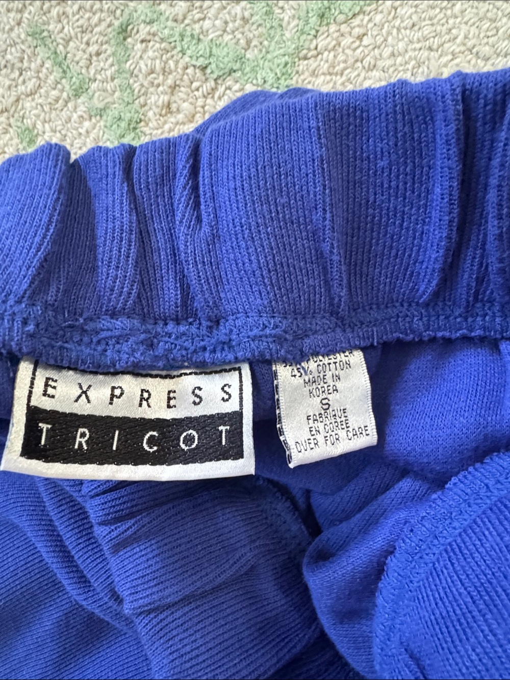Express Tricot vintage 90s Women's Royal Blue Pencil Skirt with Elastic Waist S - Picture 3 of 3